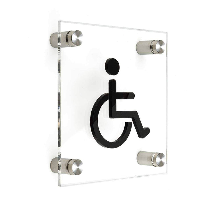 Bathroom Signs Wheelchairs Sign for Restroom - "Classic" Design