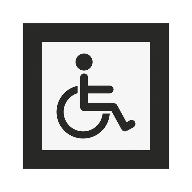 Bathroom Signs Restroom Wheelchairs Sign - "Simple" Design