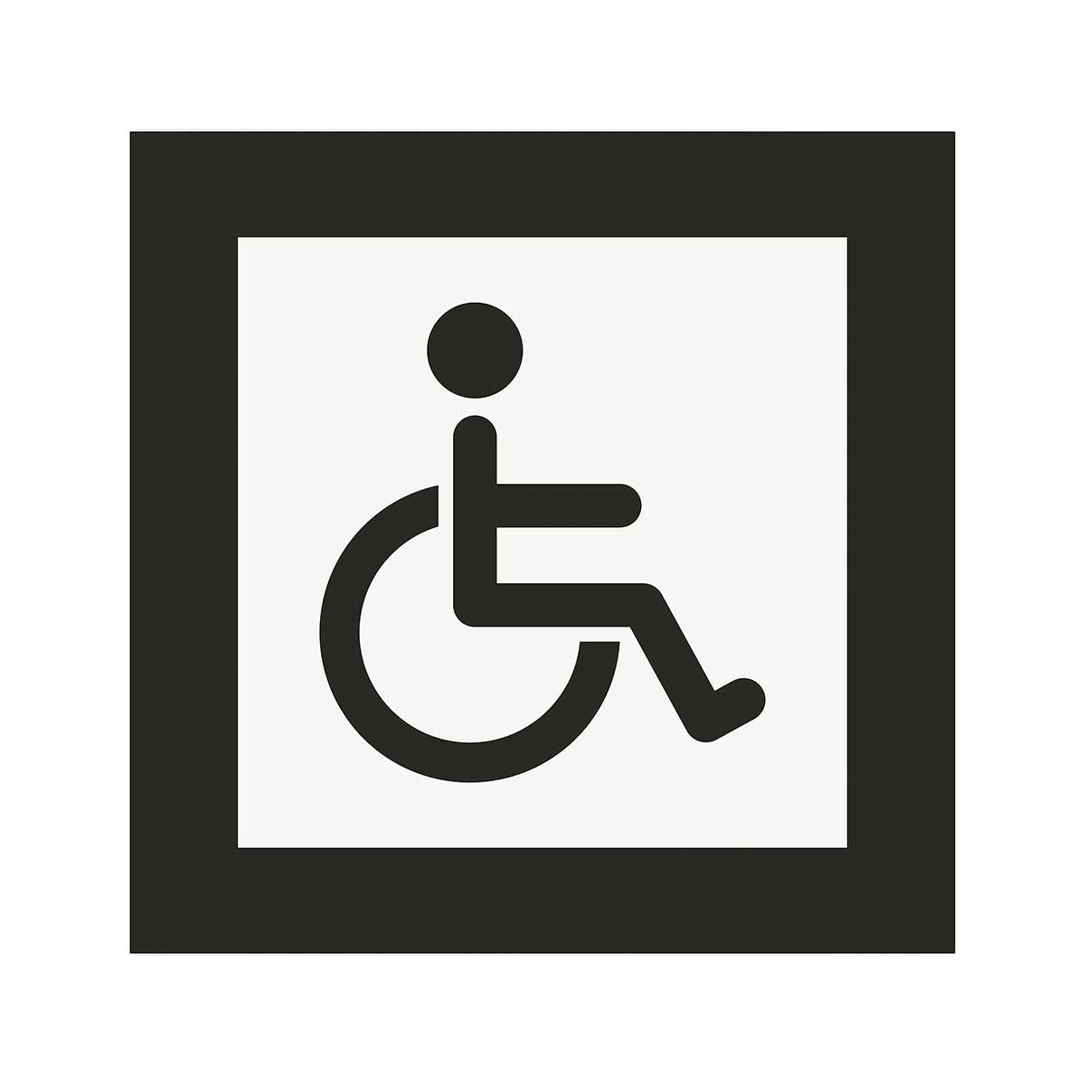 Restroom Wheelchairs Signs Bathroom Signs white/black symbol Bsign