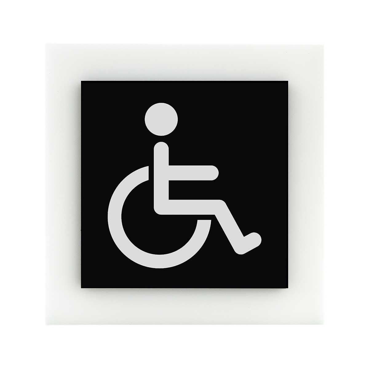 Restroom Wheelchairs Signs Bathroom Signs black/white symbol Bsign