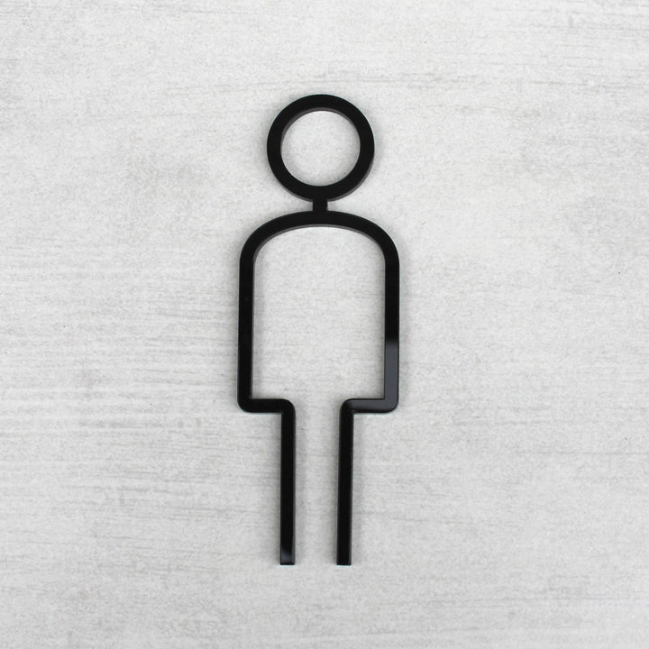 Bathroom Signs Men's Restroom Sign: Acrylic Sign — "Thin" Design