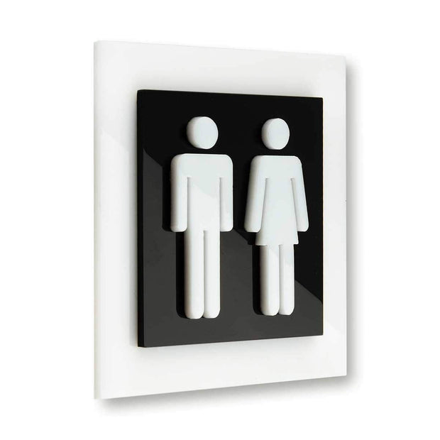 Bathroom Signs All Gender Restroom Sign: Acrylic Sign — "Simple" Design