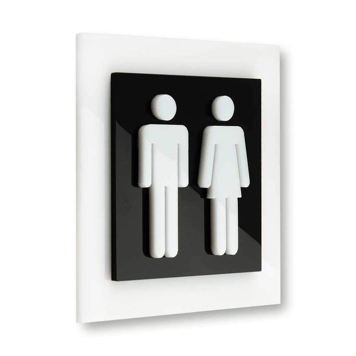 Bathroom Signs All Gender Restroom Sign: Acrylic Sign — "Simple" Design