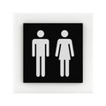 Bathroom Signs All Gender Restroom Sign: Acrylic Sign — "Simple" Design - Photo #3