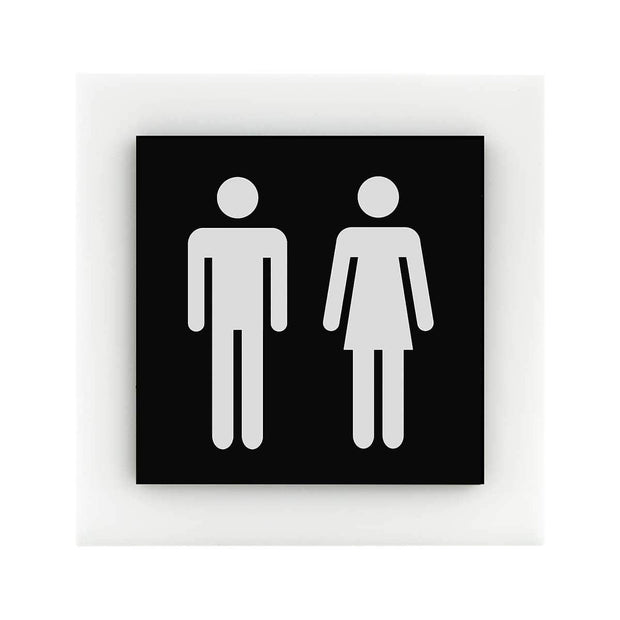 Bathroom Signs All Gender Restroom Sign: Acrylic Sign — "Simple" Design