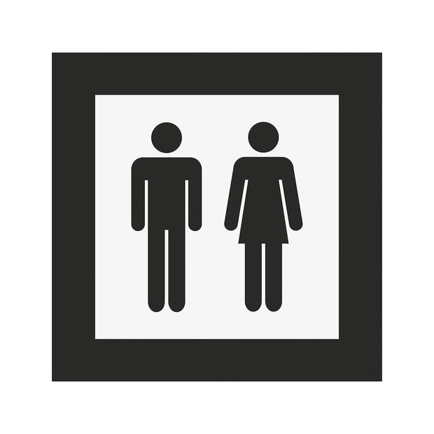 Bathroom Signs All Gender Restroom Sign: Acrylic Sign — "Simple" Design