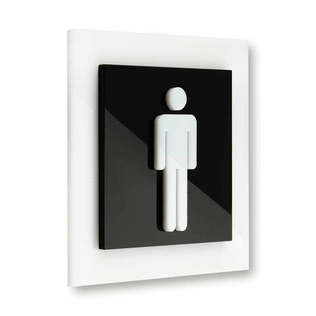 Bathroom Signs Men's Restroom Sign: Acrylic Sign — "Simple" Design