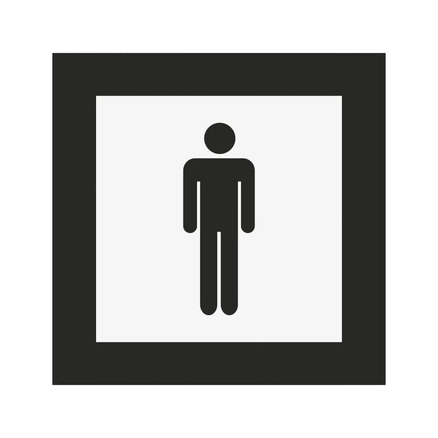 Bathroom Signs Men's Restroom Sign: Acrylic Sign — "Simple" Design