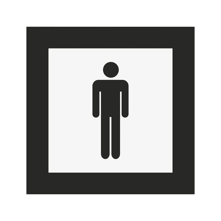 Bathroom Signs Men's Restroom Sign: Acrylic Sign — "Simple" Design