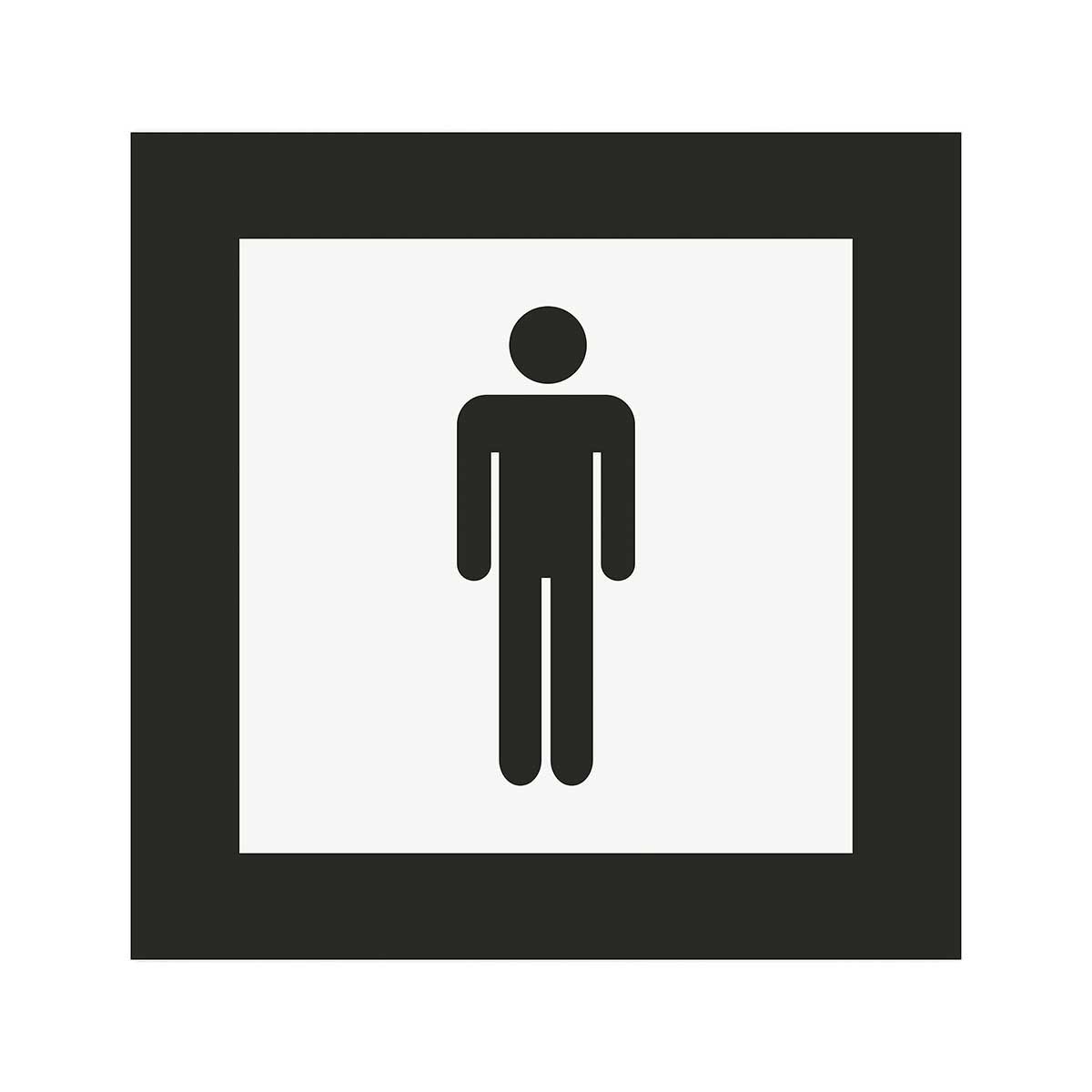 Acrylic Men Signs for Restroom Bathroom Signs white/black symbol Bsign