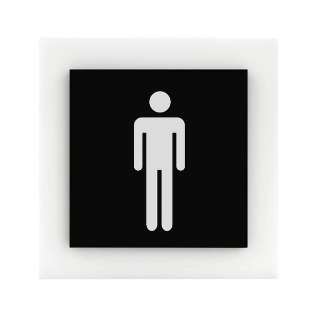 Bathroom Signs Men's Restroom Sign: Acrylic Sign — "Simple" Design