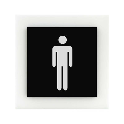 Acrylic Men Signs for Restroom Bathroom Signs black/white symbol Bsign
