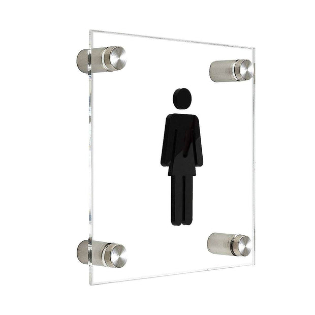 Bathroom Signs Acrylic Women Restroom Sign - "Classic" Design