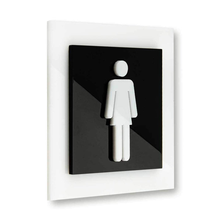 Bathroom Signs Women's Restroom Sign: Acrylic Sign — "Simple" Design