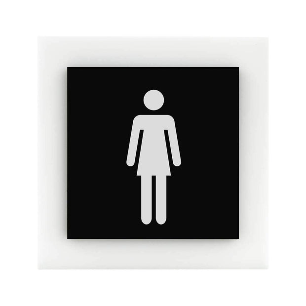 Bathroom Signs Women's Restroom Sign: Acrylic Sign — "Simple" Design