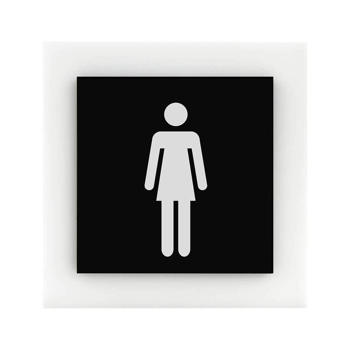 Bathroom Signs Women's Restroom Sign: Acrylic Sign — "Simple" Design