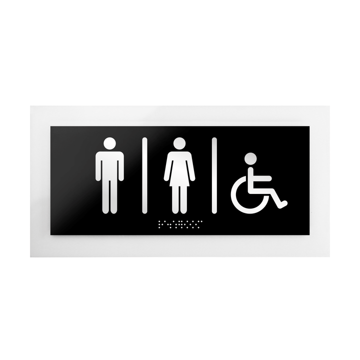 Bathroom Signs Acrylic Unisex Restroom Sign - "Simple" Design
