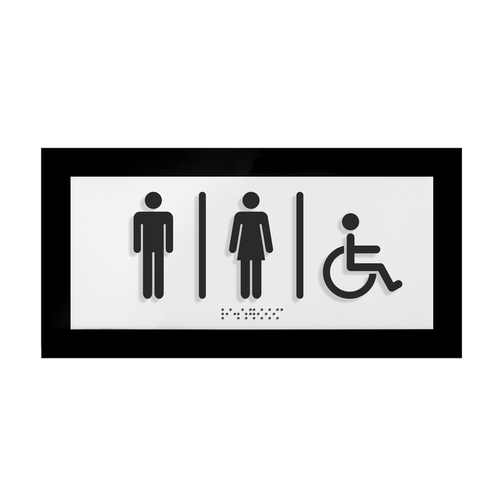 Bathroom Signs Acrylic Unisex Restroom Sign - "Simple" Design