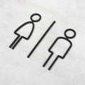Bathroom Signs Unisex Toilet Sign: Acrylic Sign — "Thin" Design - Photo #2