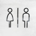 Bathroom Signs Unisex Toilet Sign: Acrylic Sign — "Thin" Design - Photo #3