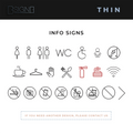 Bathroom Signs Unisex Toilet Sign: Acrylic Sign — "Thin" Design - Photo #5