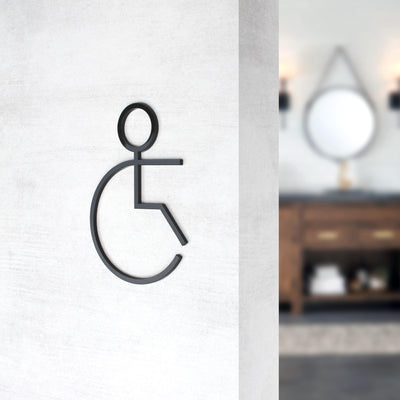Disabled Toilet Signs: Acrylic Sign — "Thin" Design