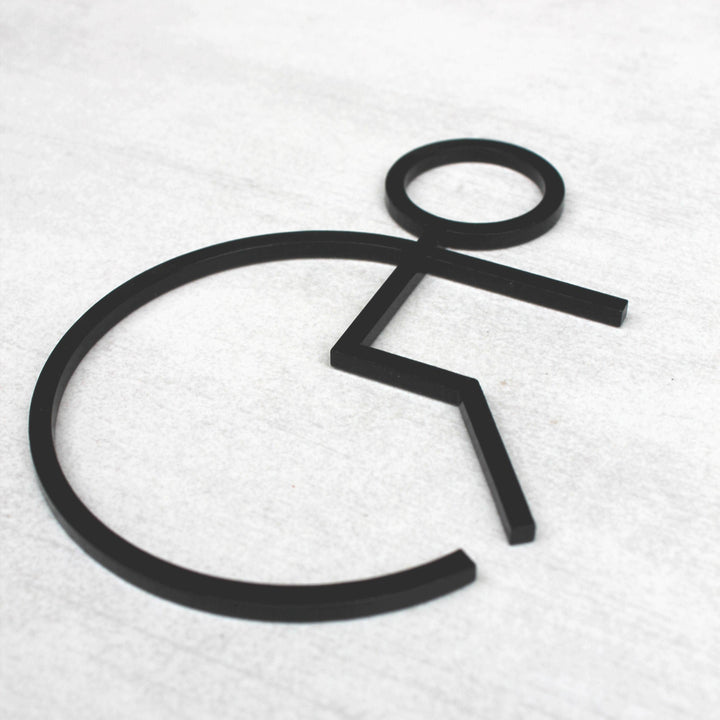 Bathroom Signs Disabled Toilet Signs: Acrylic Sign — "Thin" Design