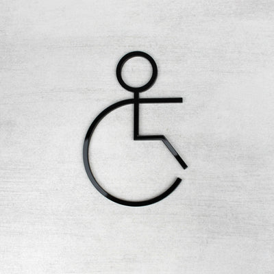 Disabled Toilet Signs: Acrylic Sign — "Thin" Design