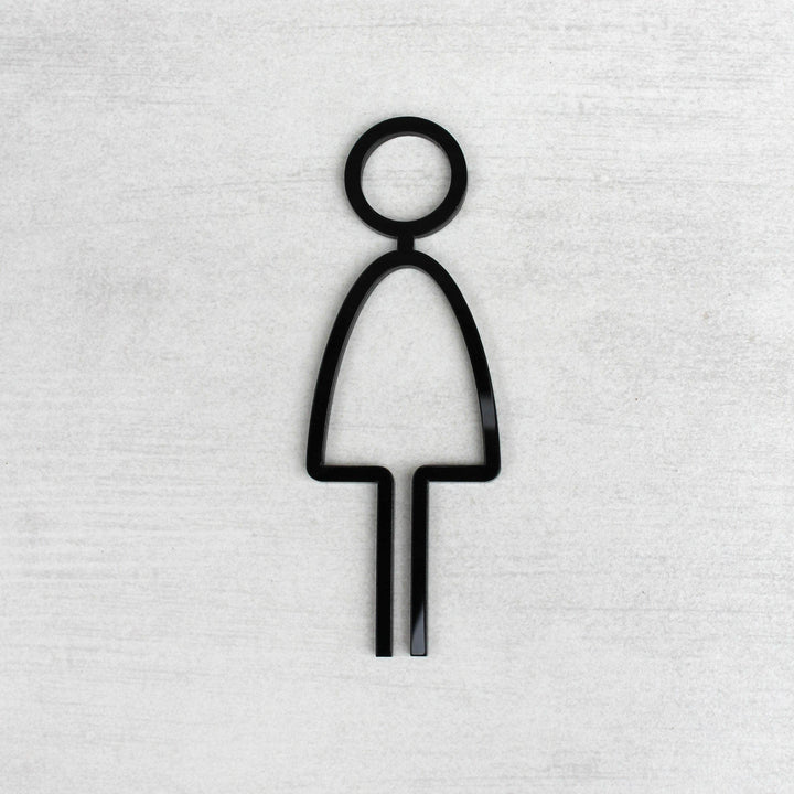 Bathroom Signs Women's Restroom Sign: Acrylic Sign — "Thin" Design