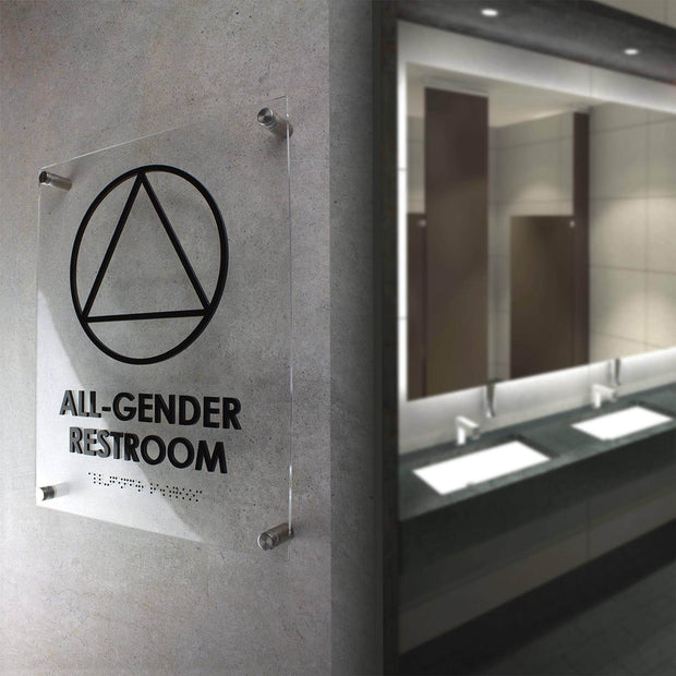 Bathroom Signs All Gender Restroom Sign - Unisex Toilet California