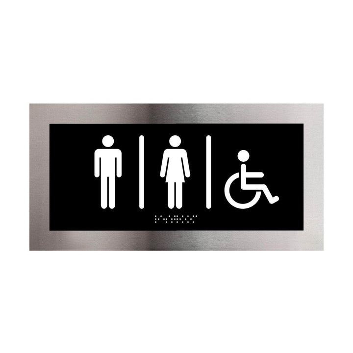 Bathroom Signs All Gender/Unisex Restroom Sign — "Modern" Design