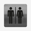 Bathroom Signs All Gender WC Sign - Stainless Steel - Photo #1