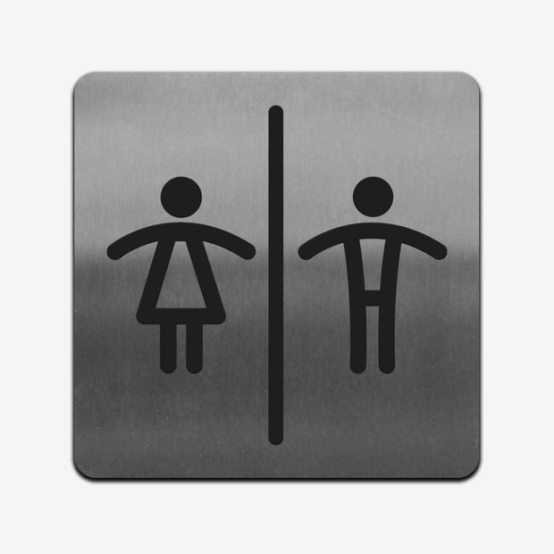Bathroom Signs All Gender Signs for Bathroom - Stainless Steel