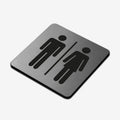 Bathroom Signs All Gender WC Sign - Stainless Steel - Photo #2