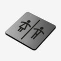 Bathroom Signs All Gender Signs for Bathroom - Stainless Steel - Photo #2
