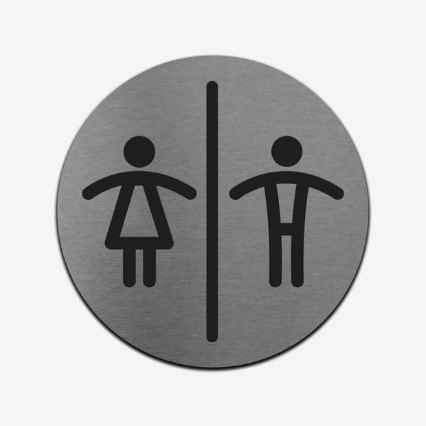 Bathroom Signs All Gender Signs for Bathroom - Stainless Steel
