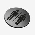 Bathroom Signs All Gender WC Sign - Stainless Steel - Photo #4