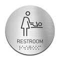 Bathroom Signs Baby Change Door Sign with Braille — Acrylic & Stainless Steel - Photo #2