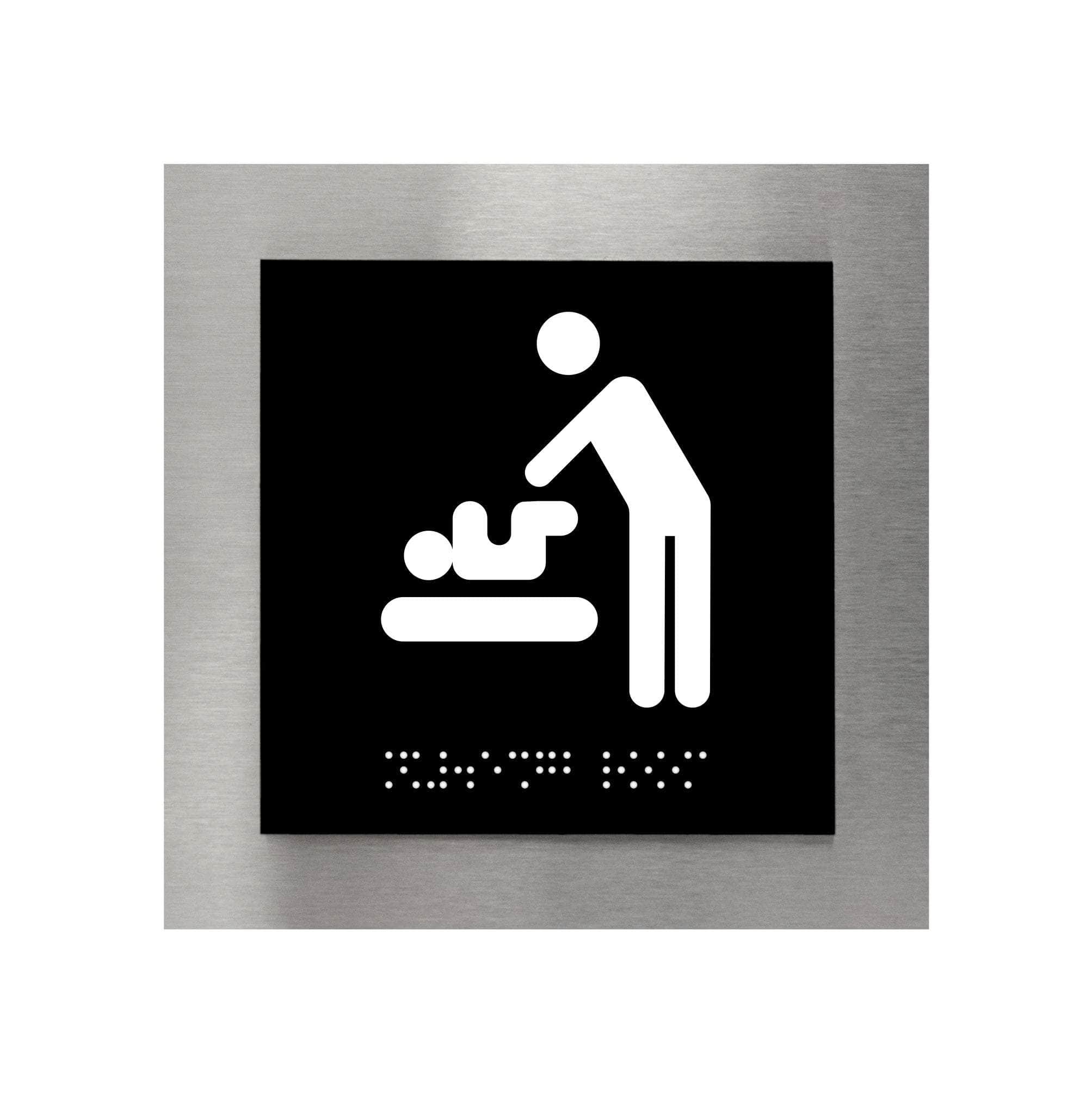 Baby Changing Sticker Baby Changing Station Sign: Stainless Steel & Acrylic Plate —