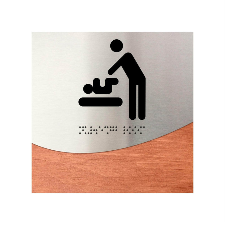 Bathroom Signs Baby Change Sign for Mother — "Jure" Design