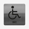 Bathroom Signs Disabled WC Sign - Stainless Steel - Photo #1