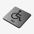 Bathroom Signs Disabled WC Sign - Stainless Steel - Photo #2