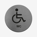 Bathroom Signs Disabled WC Sign - Stainless Steel - Photo #3