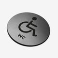 Bathroom Signs Disabled WC Sign - Stainless Steel - Photo #4