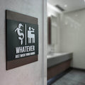 Bathroom Signs Funny All Gender Restroom Sign - "Buro" Design - Photo #3