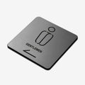Bathroom Signs Gentleman WC Sign - Stainless Steel - Photo #2