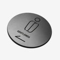 Bathroom Signs Gentleman WC Sign - Stainless Steel - Photo #4
