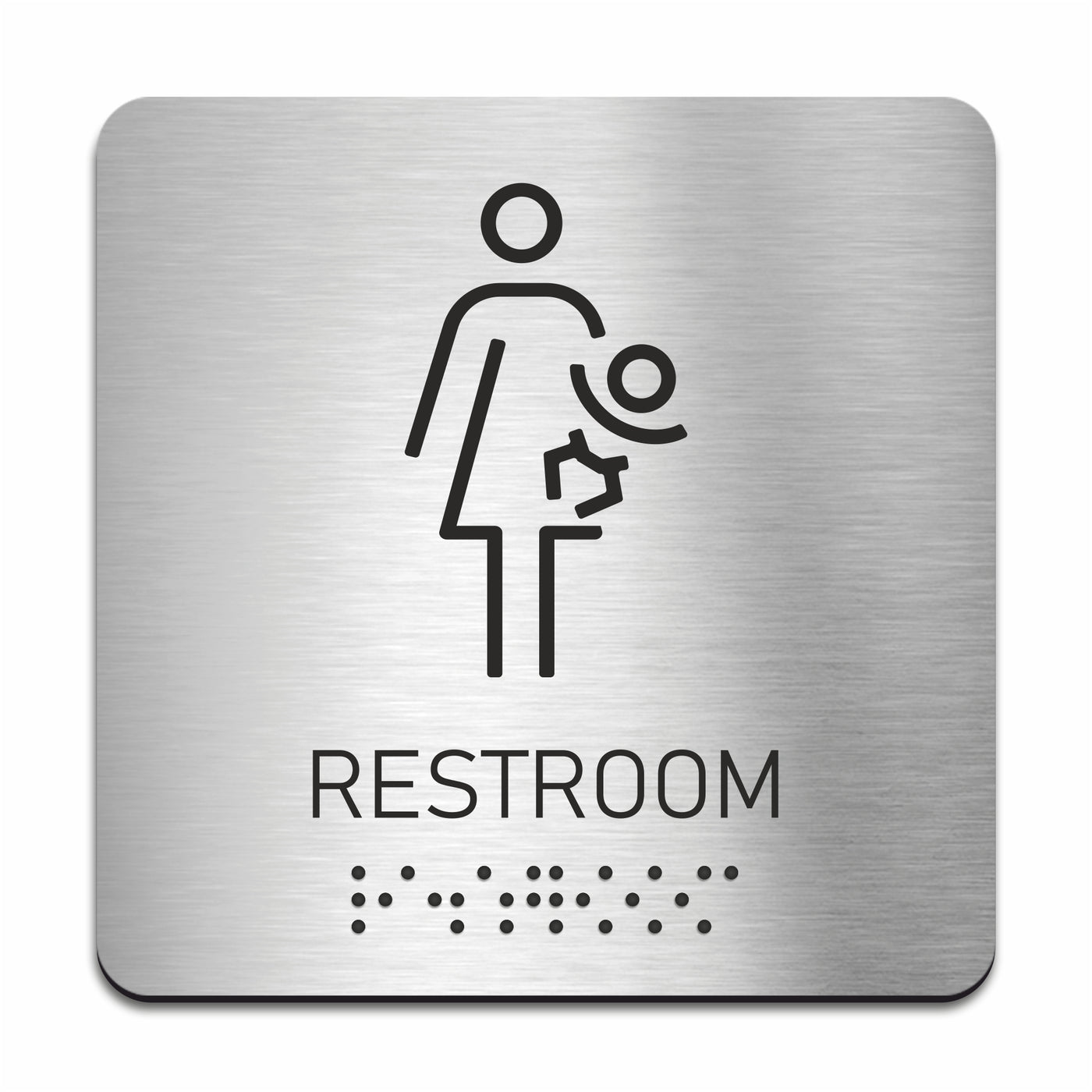 Lactation Room Sign with Braille - Acrylic & Stainless Steel