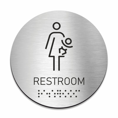 Lactation Room Sign with Braille - Acrylic & Stainless Steel