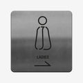 Bathroom Signs Ladies Toilet Sign — Stainless Steel - Photo #1